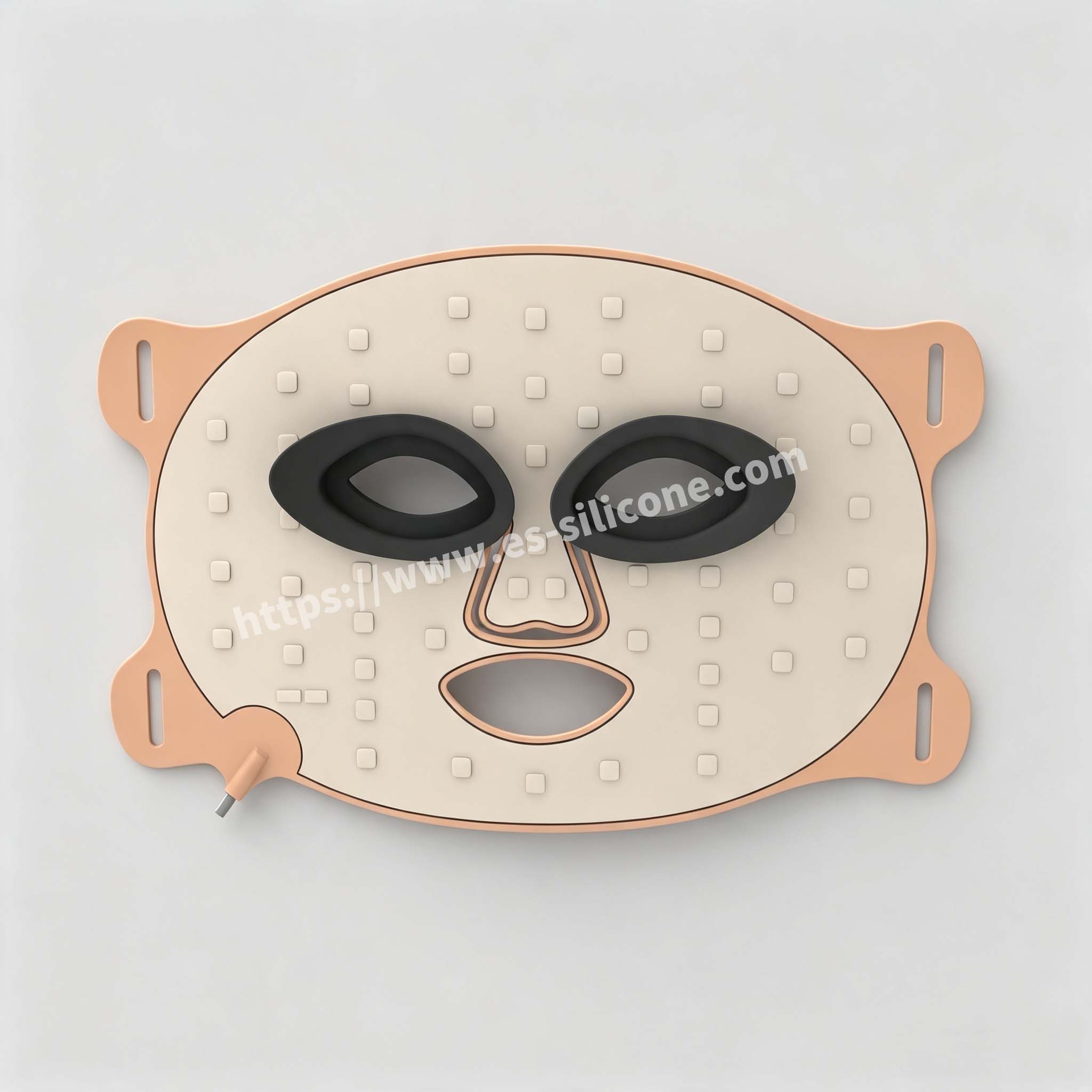 Liquid silicone coated photon beauty mask