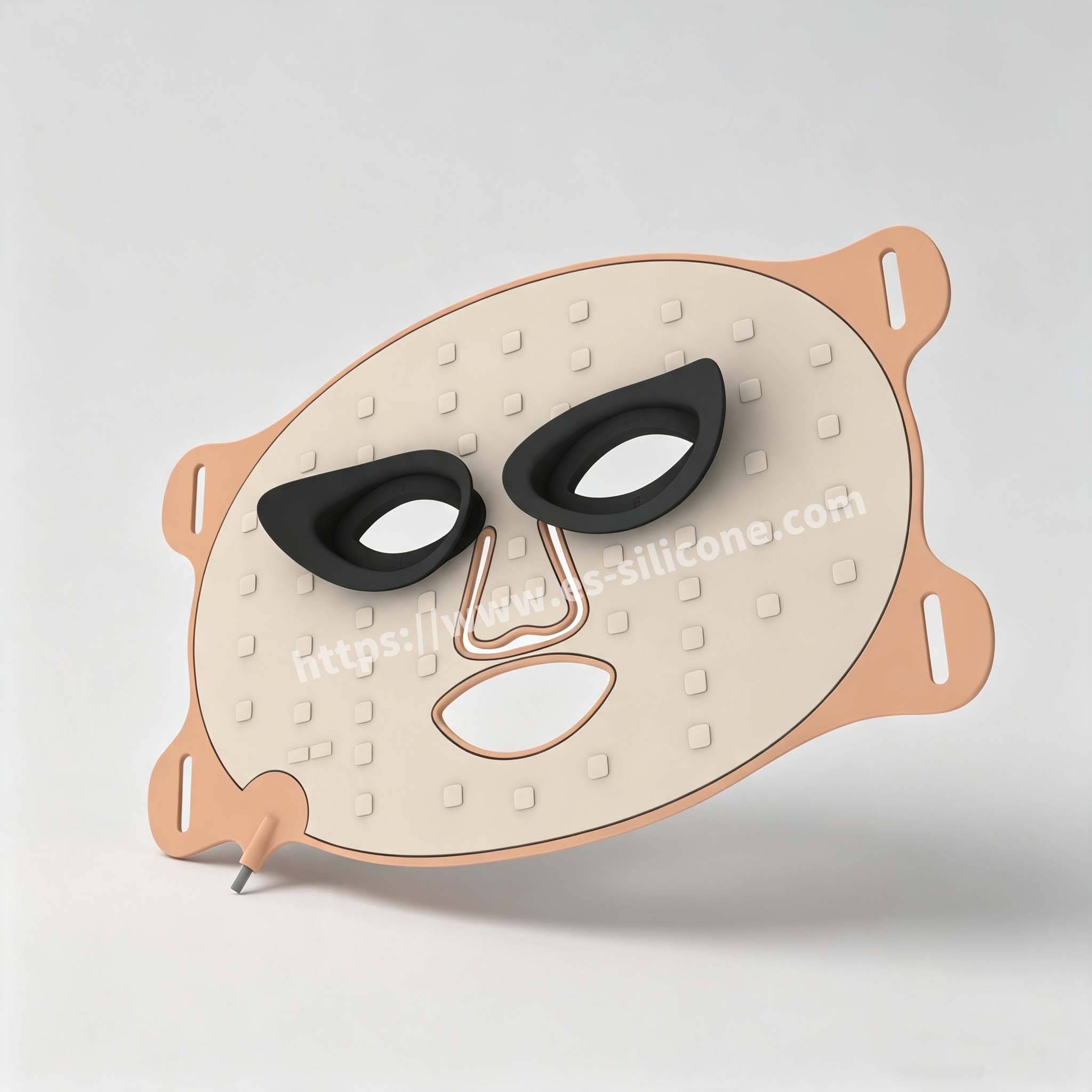 Liquid silicone coated photon beauty mask