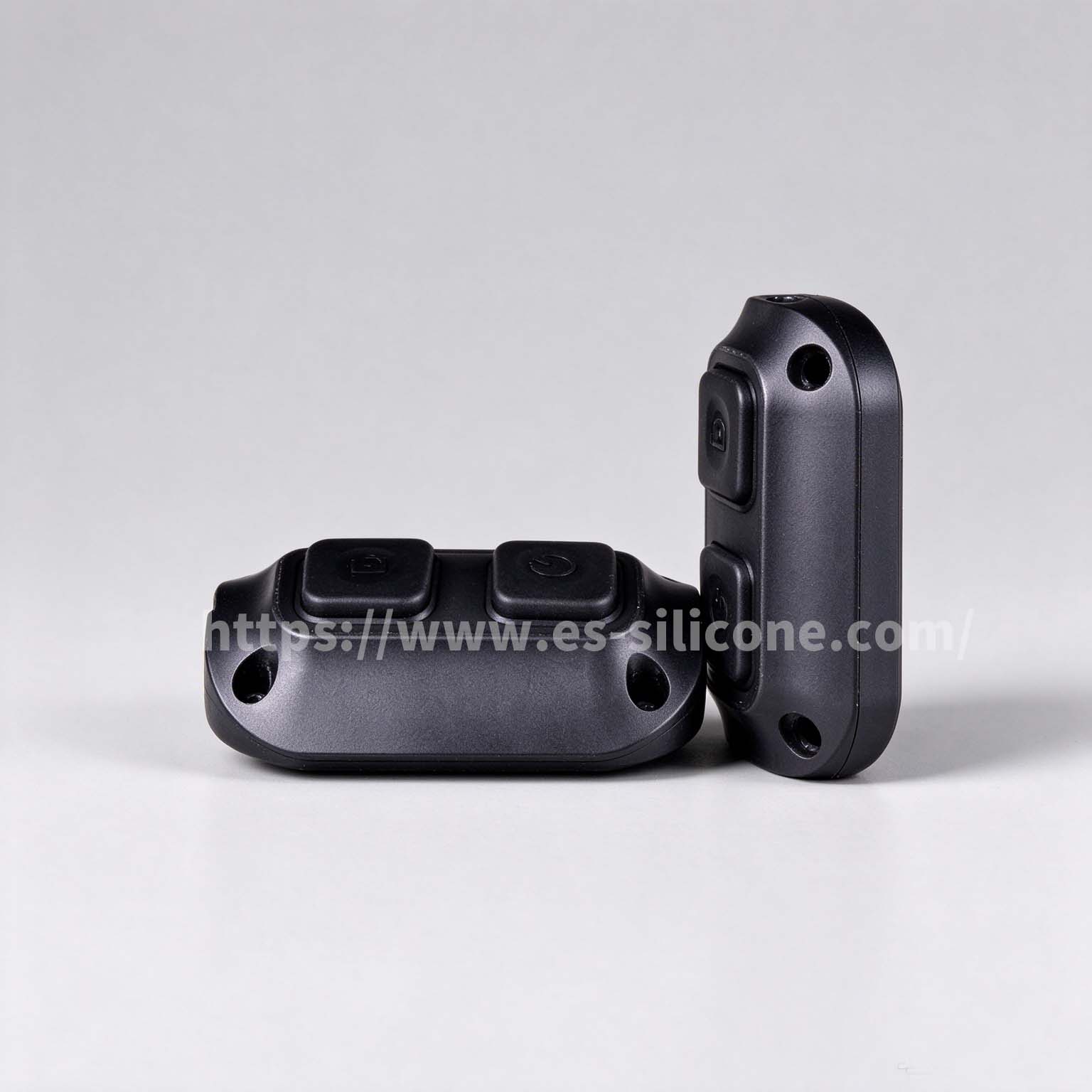 Waterproof silicone-over-plastic buttons for night-vision devices
