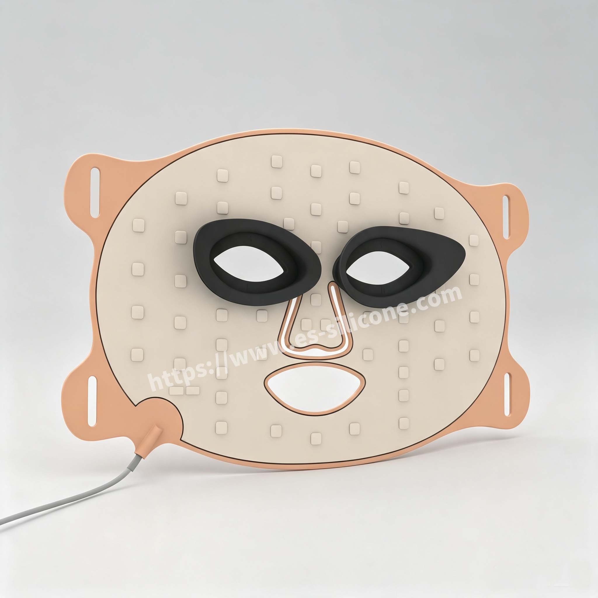 Liquid silicone coated photon beauty mask