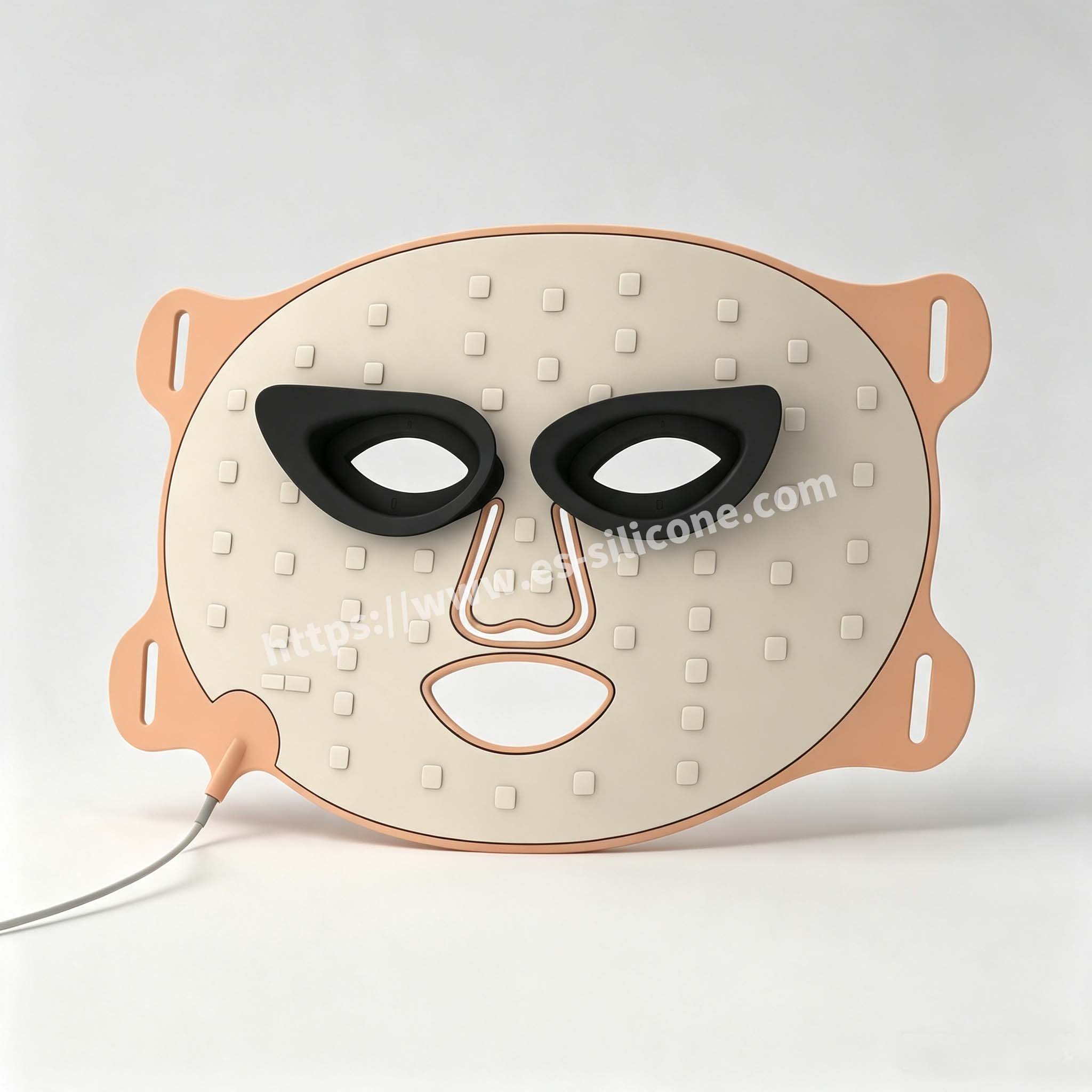 Liquid silicone coated photon beauty mask