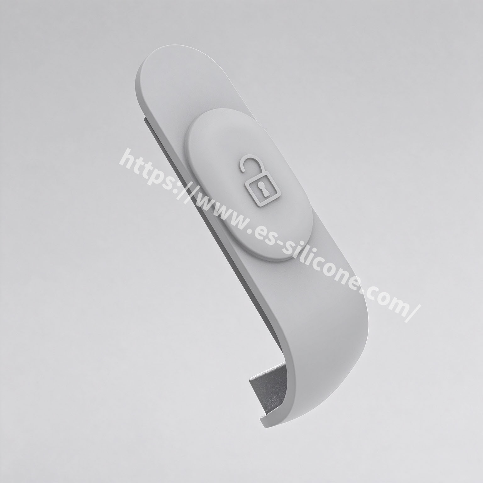 Medical-grade liquid silicone overmolded onto metal side buttons