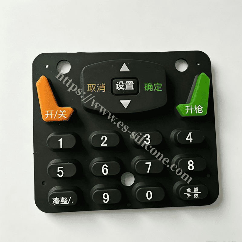 Custom 3-Color Silicone Keypad for Payment Terminals