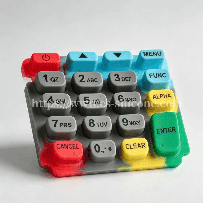 Silk-Screened Multicolor POS Keypad with Durable Finish