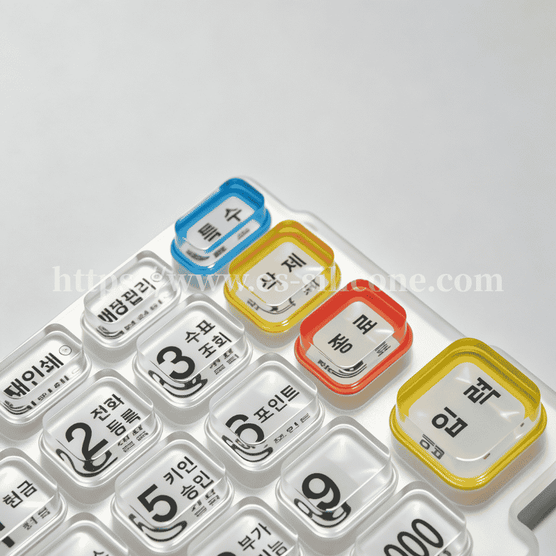 P+R Crystal Silicone Keypad with Korean Legends for Password Input Terminals