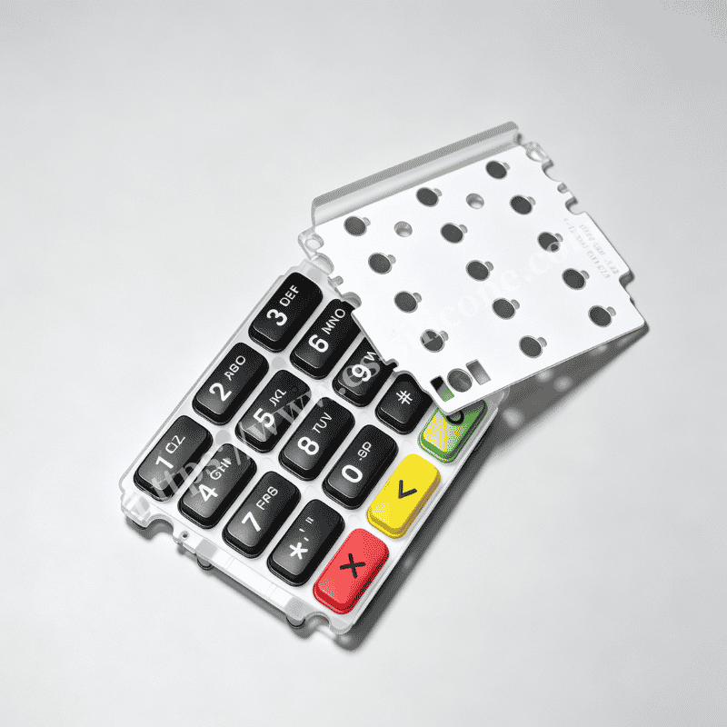 POS Terminal IMD Silicone Keypad with In-Mold Decoration