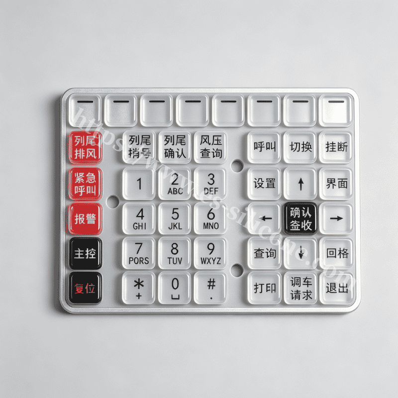 High-speed rail EMU communication crystal button
