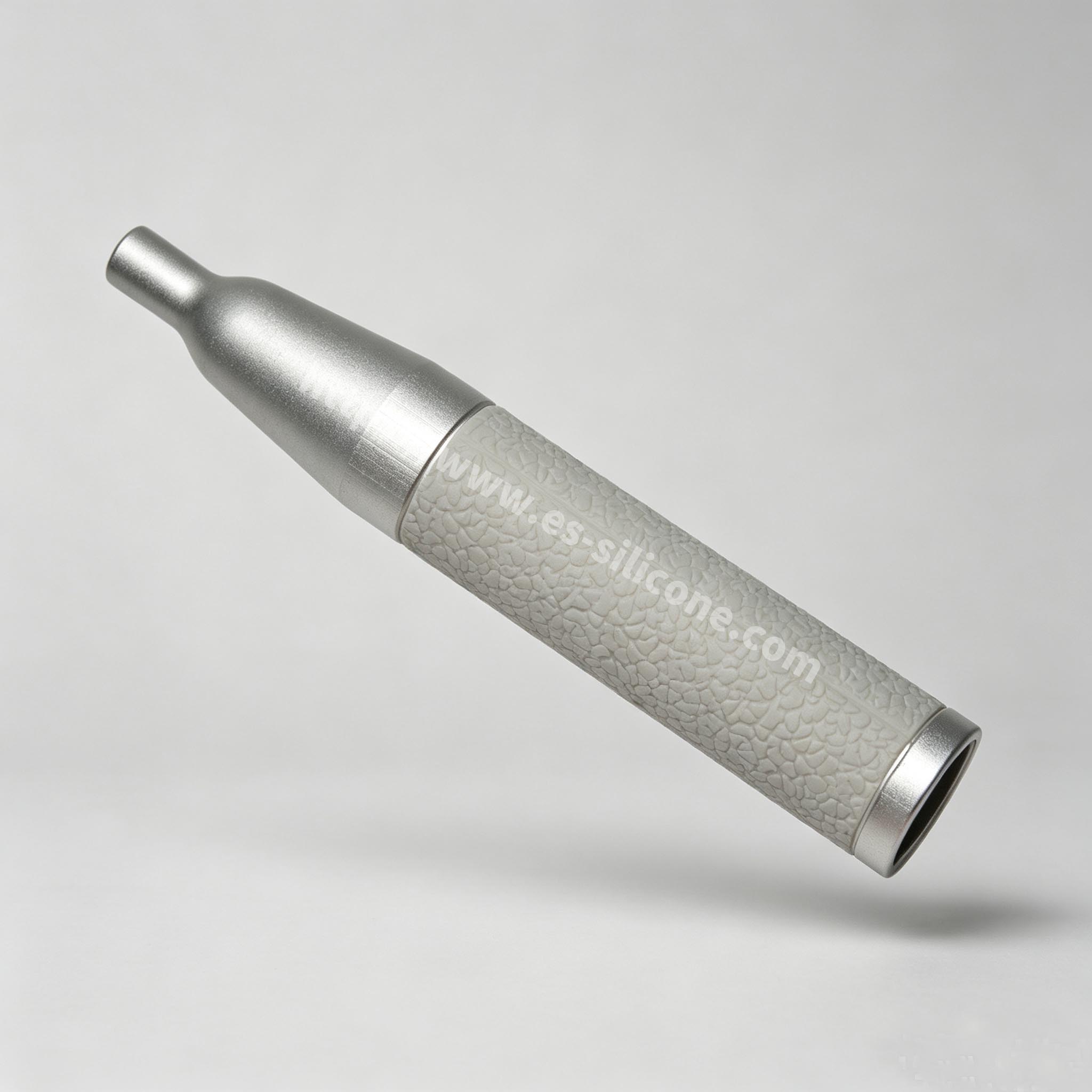 Liquid silicone-coated metal for electronic cigarettes