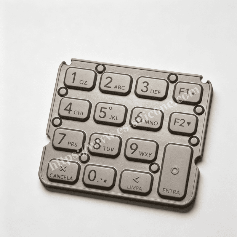 Metallic Silicone Keypad for High-Security PIN Entry