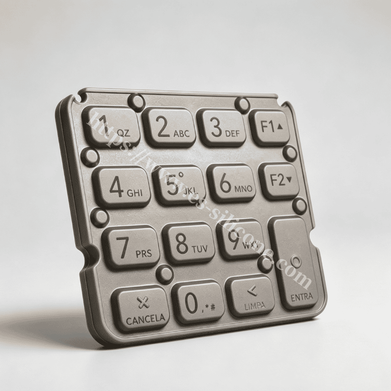 Metallic Silicone Keypad for High-Security PIN Entry