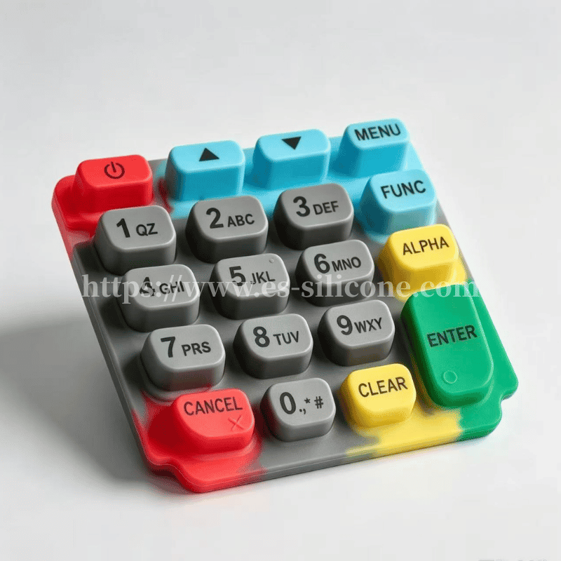 Silk-Screened Multicolor POS Keypad with Durable Finish