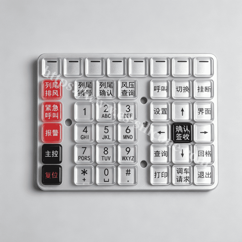 High-speed rail EMU communication crystal button