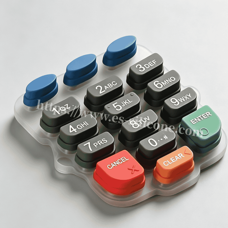 P+R Composite Keys with Screen-Printed Translucent Legends for Consumer Electronics