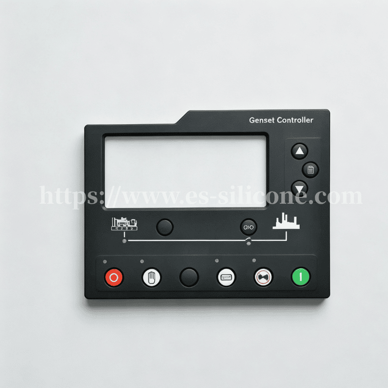 Silicone Panel Key with 3M Adhesive Backing for Industrial Controls