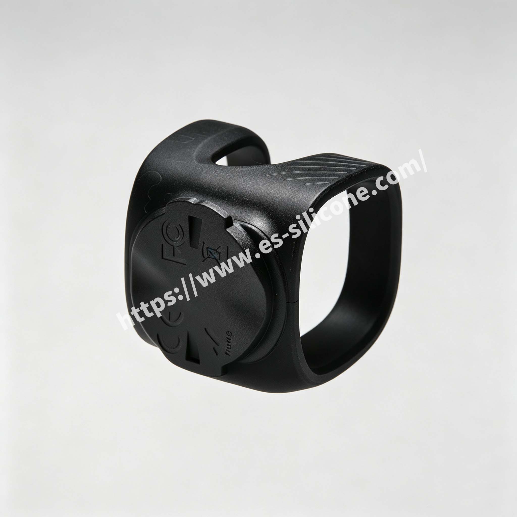 Bicycle light handle with plastic coated in silicone