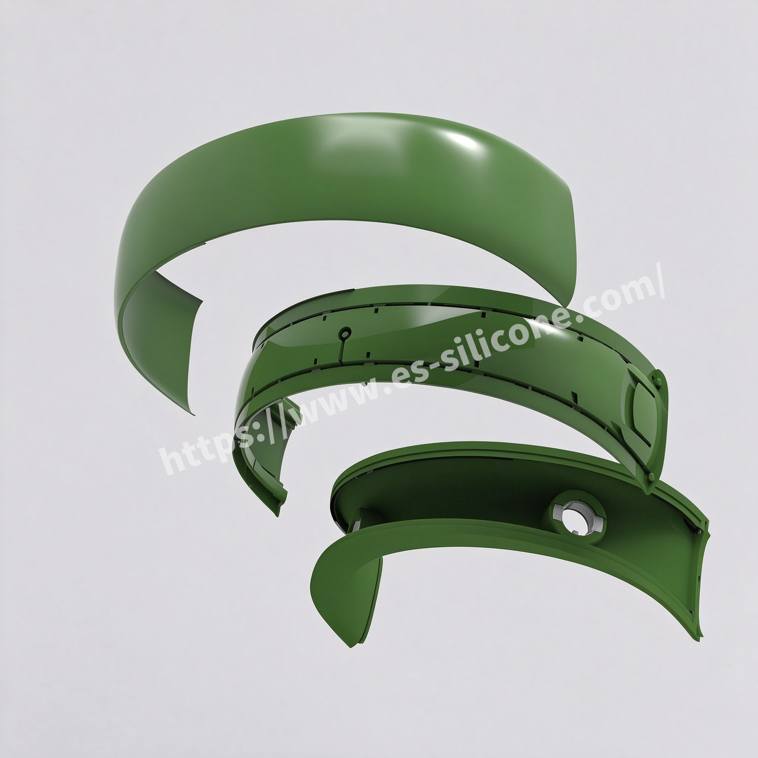 Custom high-end neck massager featuring liquid silicone overmolded onto plastic