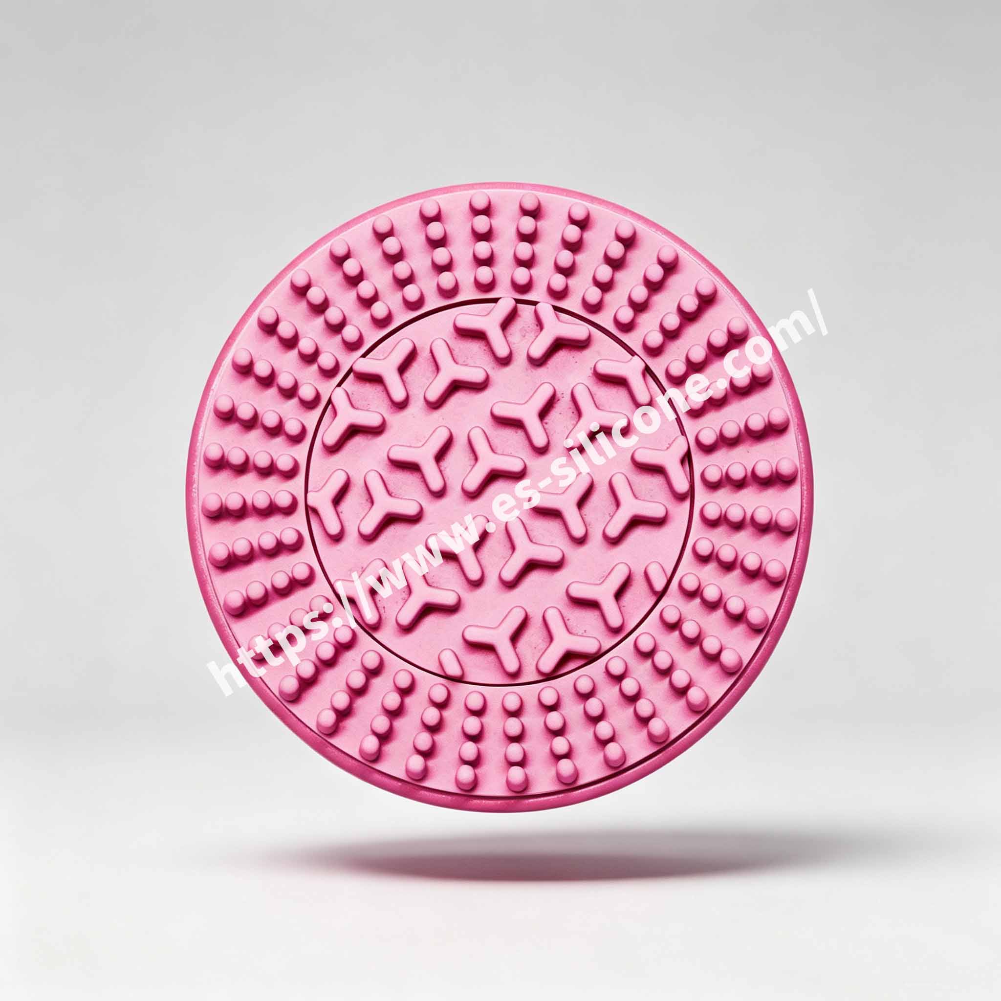 Liquid silicone encased plastic massage brush