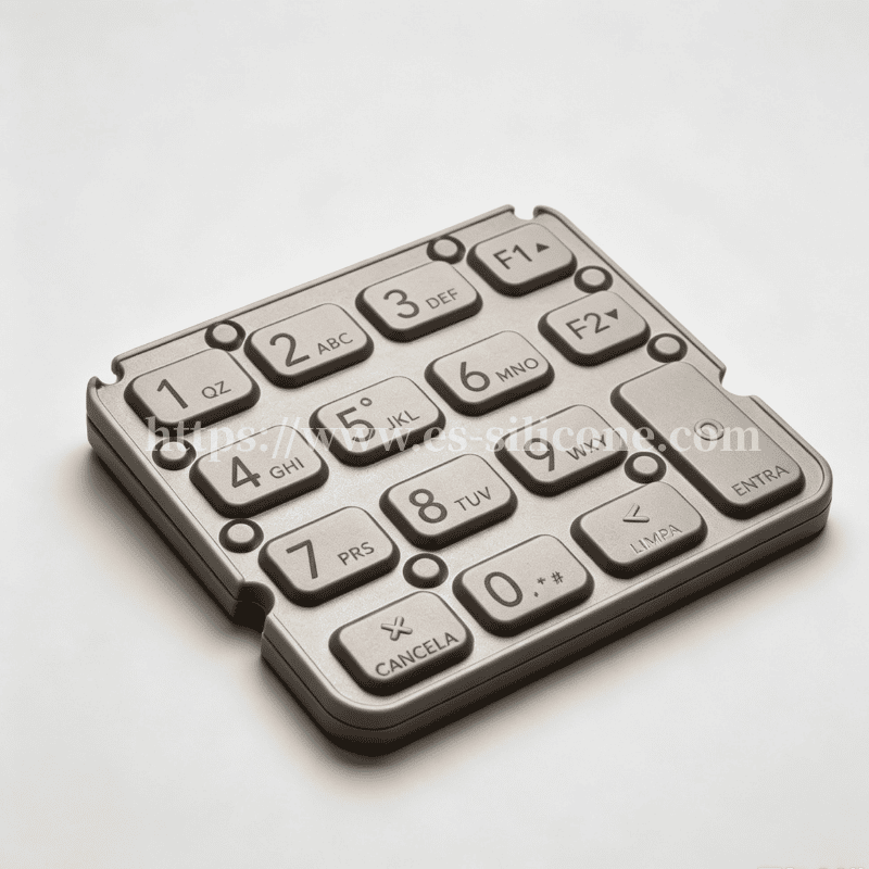 Metallic Silicone Keypad for Premium Handheld PDA Devices