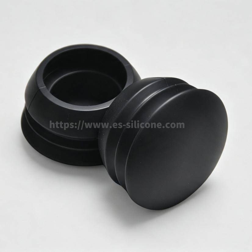 Shock-absorbing silicone massage head