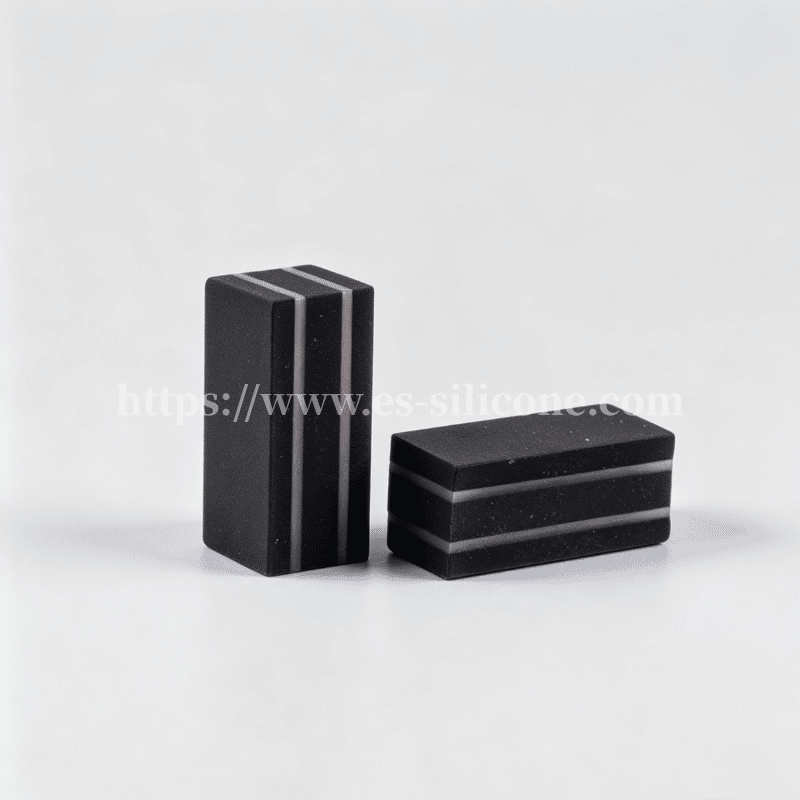 Three-layer structured conductive silicone zebra strip