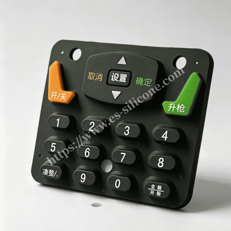 High-Durability Three-Color Silicone Control Keypad