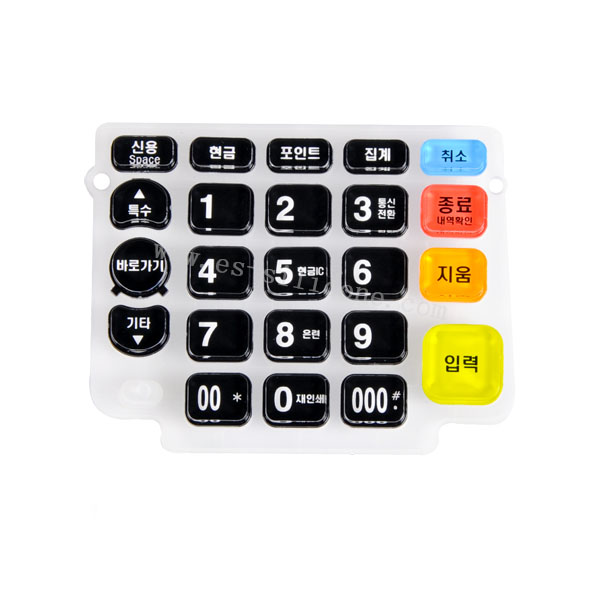 The crystal keys of POS financial terminals feature excellent wear resistance and stain resistance. Their surfaces are usually subjected to special treatments; for instance, a layer of UV oil is sprayed on the front side, which can prevent the surface from being scratched or worn. Even with heavy use by numerous different users every day, they can still maintain good performance.