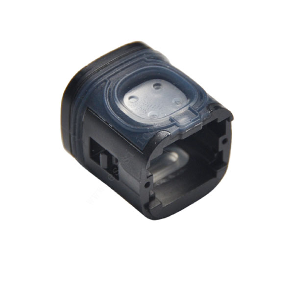 Liquid silicone rubber overmolded plastic parts