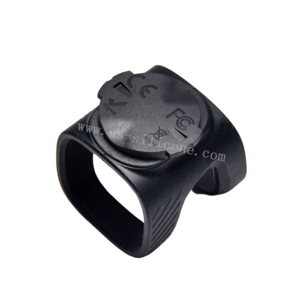 Bicycle light handle with plastic coated in silicone